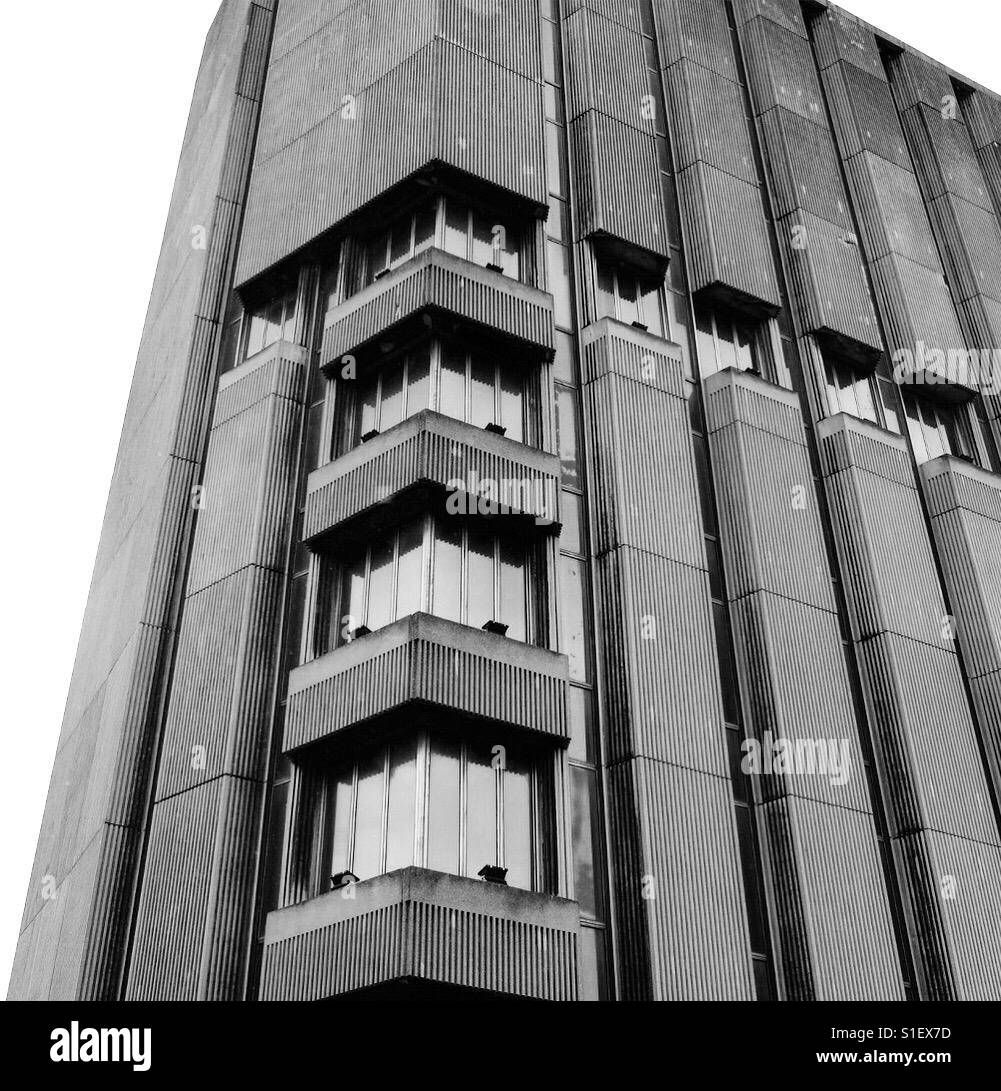 High Point, l'architecture brutaliste à Bradford, West Yorkshire, Royaume-Uni. Banque D'Images