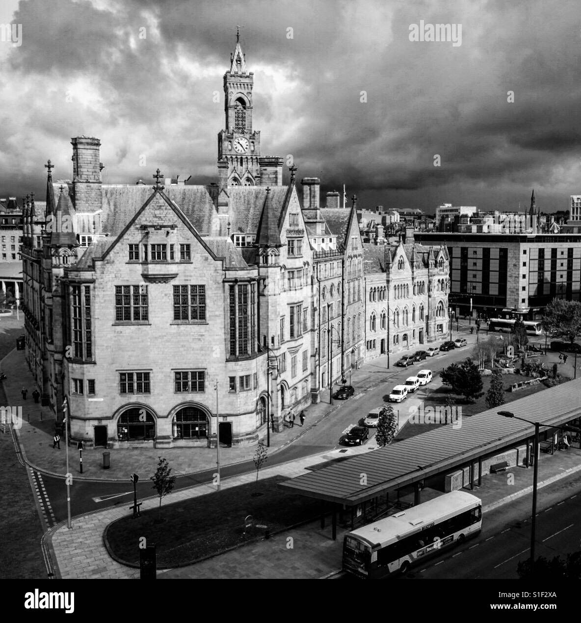 Bradford City Hall. West Yorkshire. Uk - Image de stock capturée avec un smartphone Bradford City Hall. West Yorkshire. Uk - Image de stock capturée avec un smartphone
