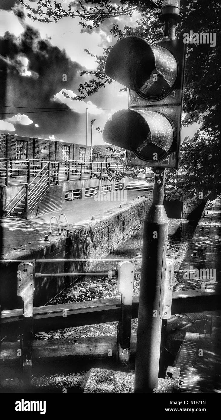 Contre-feux de circulation - Image de stock capturée avec un smartphone