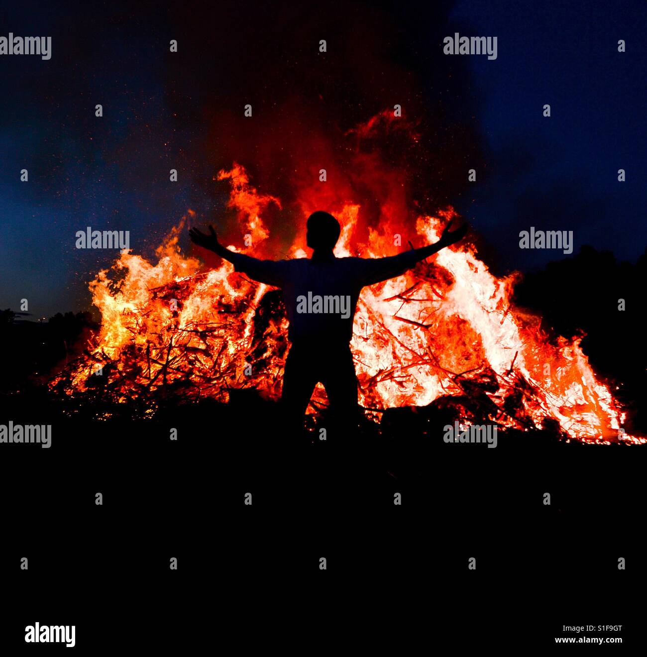 Homme de feu Banque D'Images