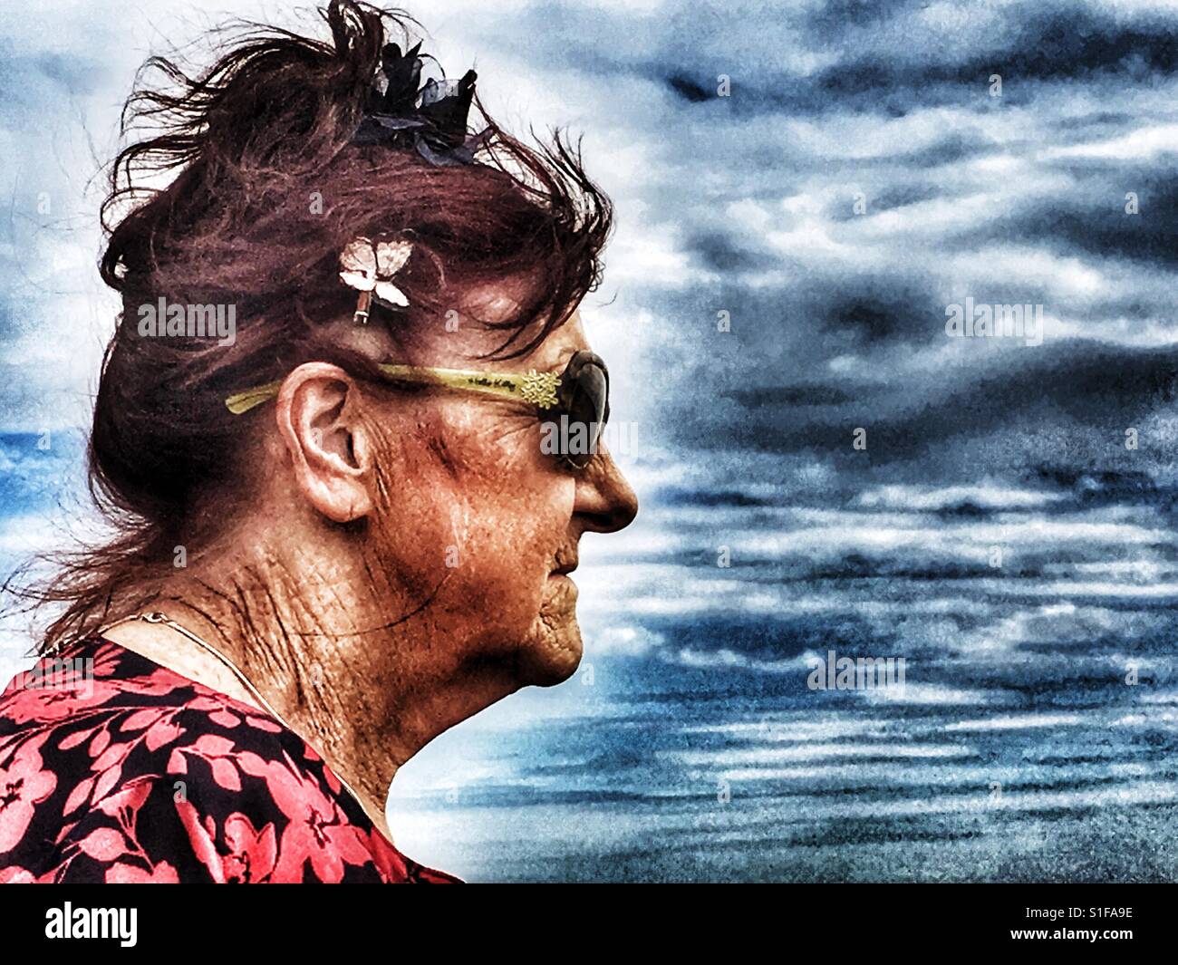 Portrait d'une femme - Image de stock capturée avec un smartphone
