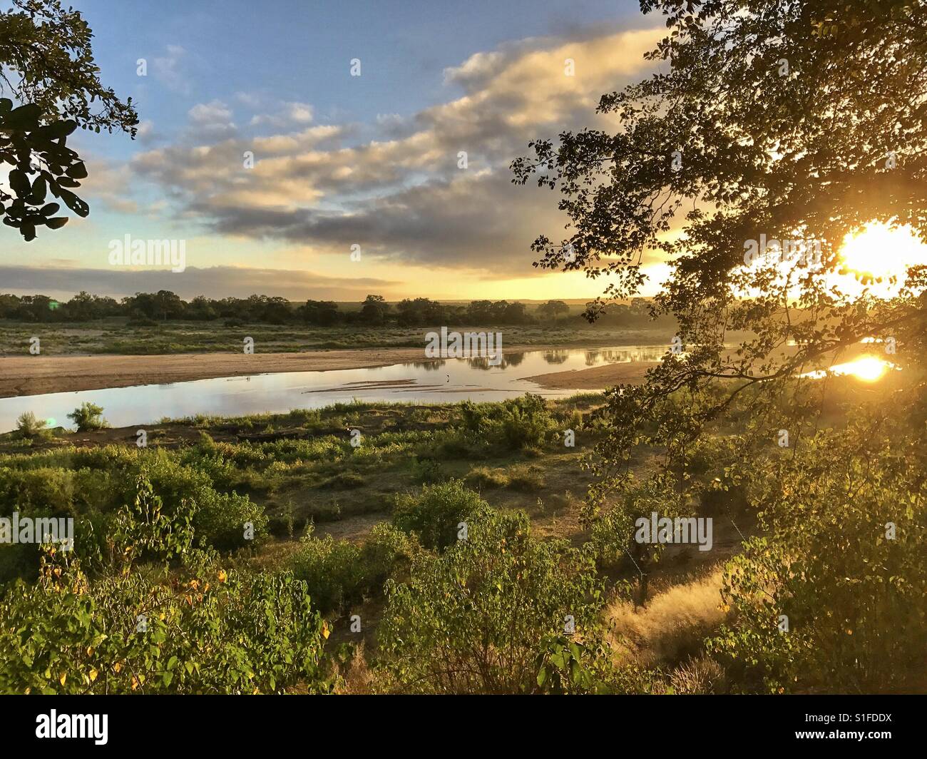 Lever du soleil de l’Afrique Banque D'Images