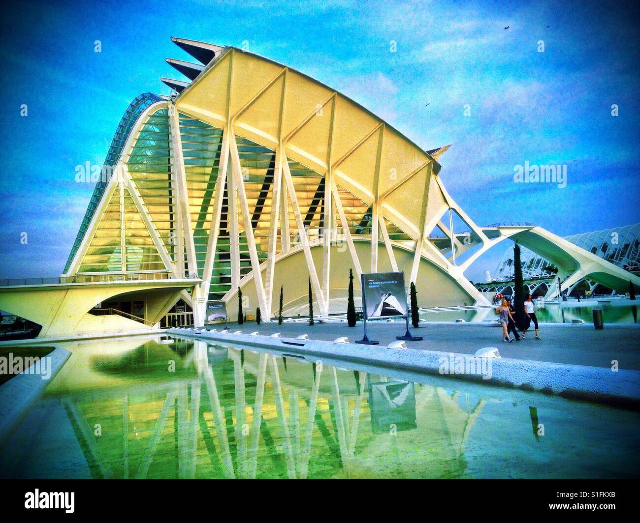 Le Musée des Arts et des sciences à Valence, en Espagne. - Image de stock capturée avec un smartphone