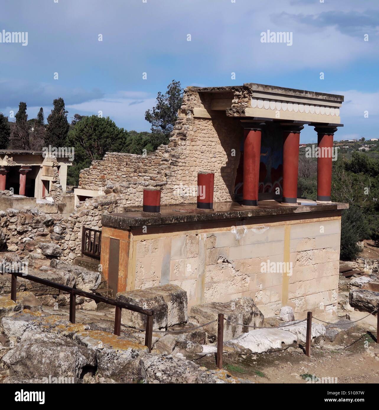 Palais de Knossos, Héraklion, Crète Banque D'Images