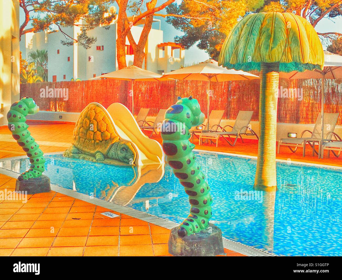 Parc aquatique pour enfants jeux pour enfants, l'Hôtel Alba, Majorque Photo  Stock - Alamy