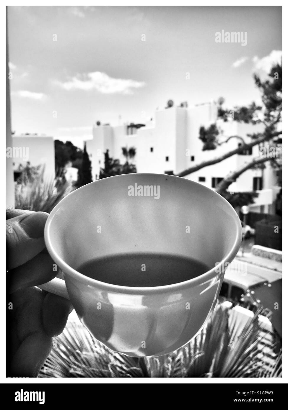 Tasse de thé en Espagne. Banque D'Images