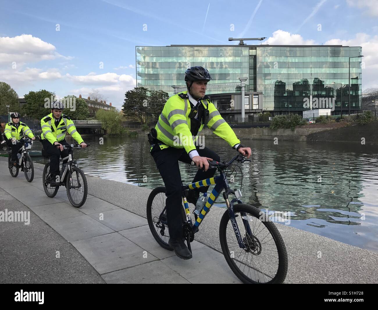 Cyclistes de police Banque D'Images