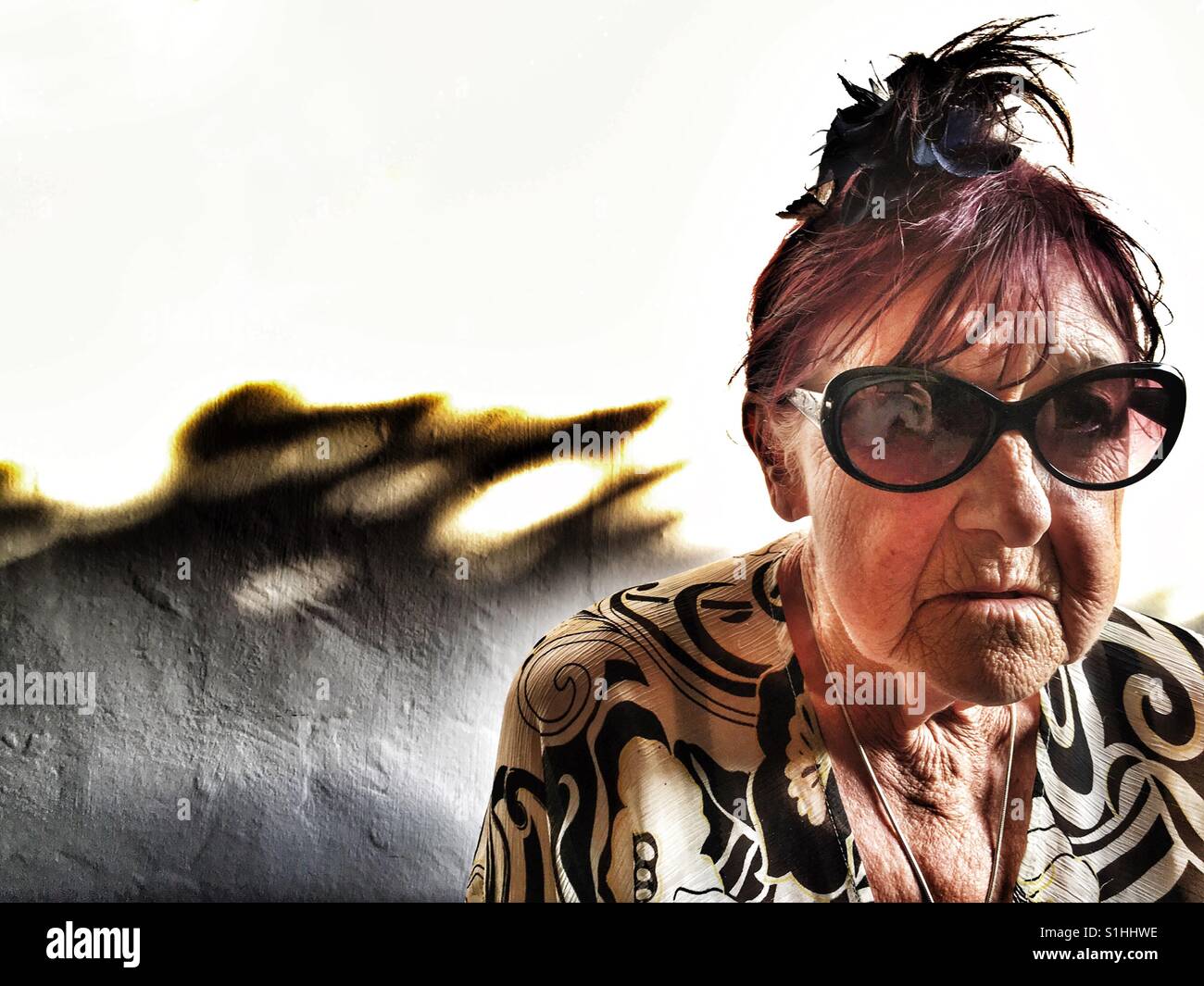 Femme âgée - Image de stock capturée avec un smartphone