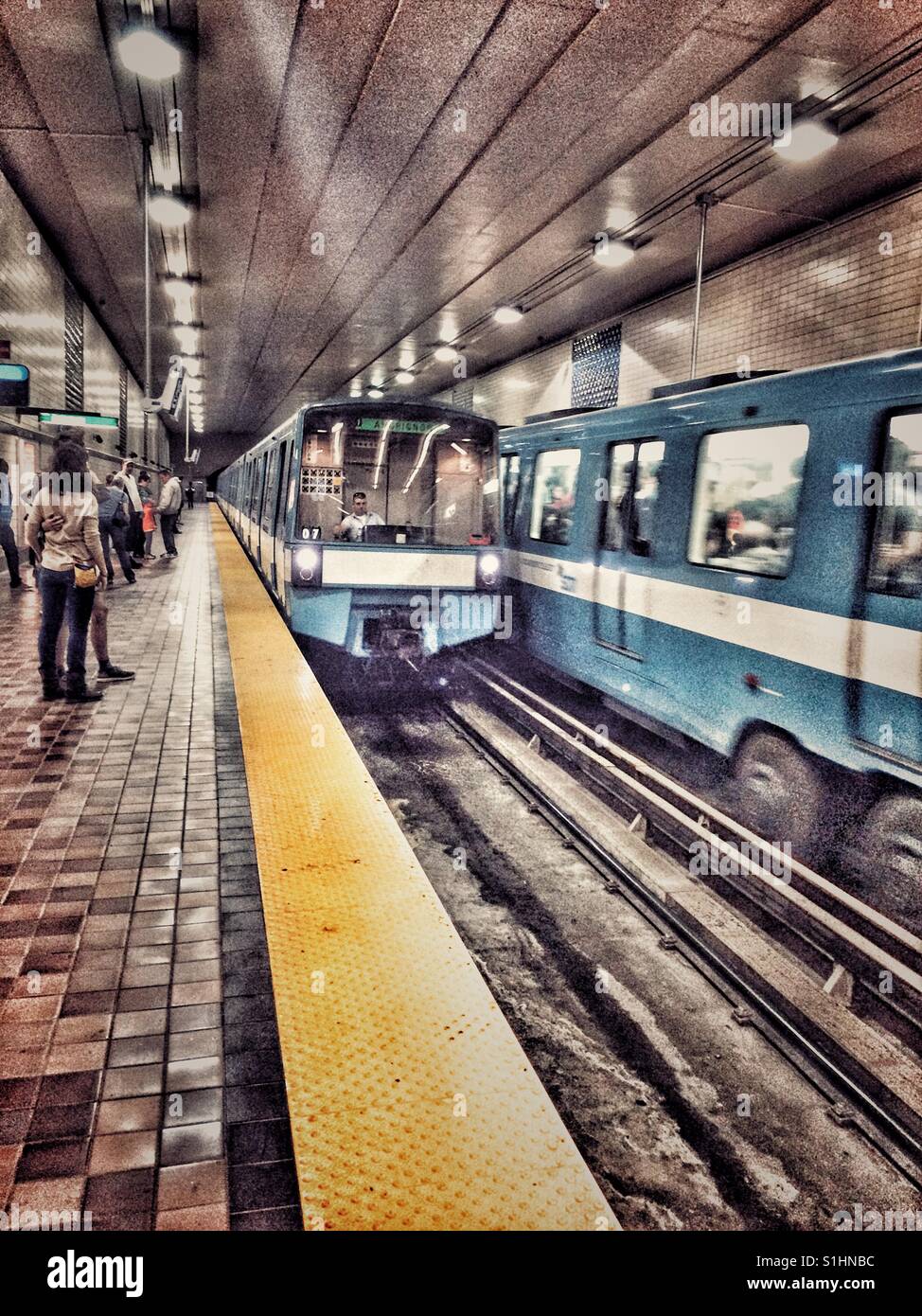 La station de métro souterraine, Montréal, Québec Banque D'Images