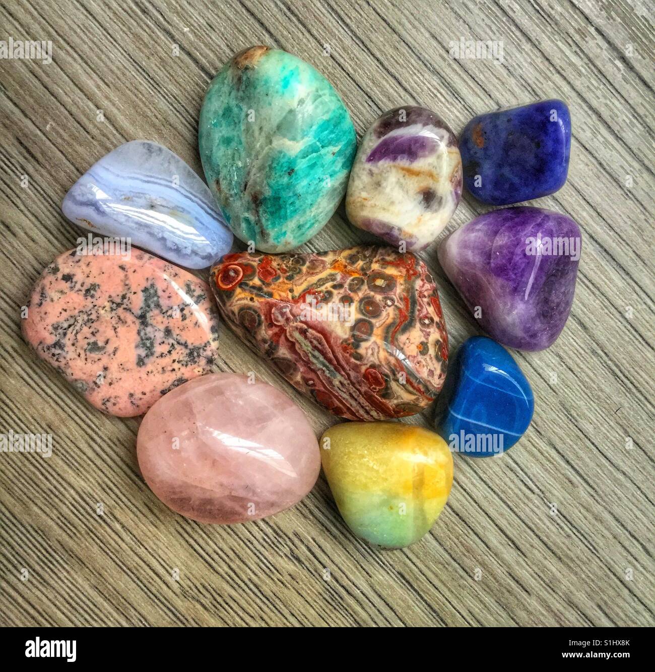 Collection de pierres brillantes. Banque D'Images