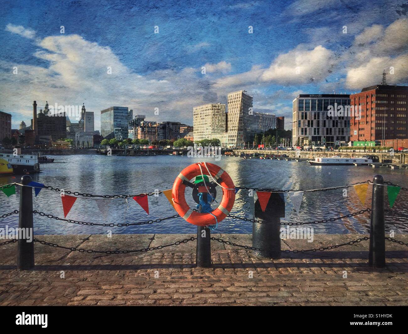 La ville de Liverpool, Merseyside, Royaume-Uni - Image de stock capturée avec un smartphone