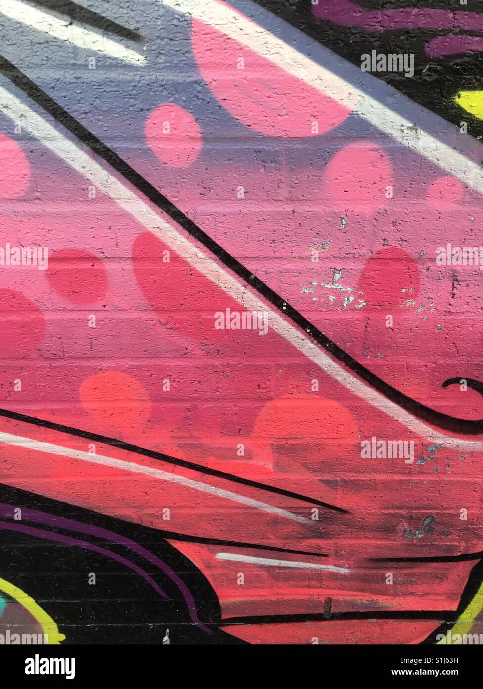 Détail d'un graffiti près de Brick Lane à Londres en Angleterre - Image de stock capturée avec un smartphone