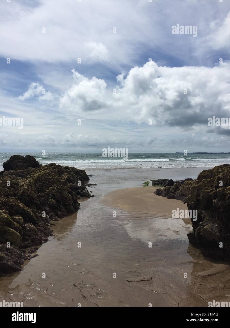 Presipe beach West Wales U.K. - Image de stock capturée avec un smartphone