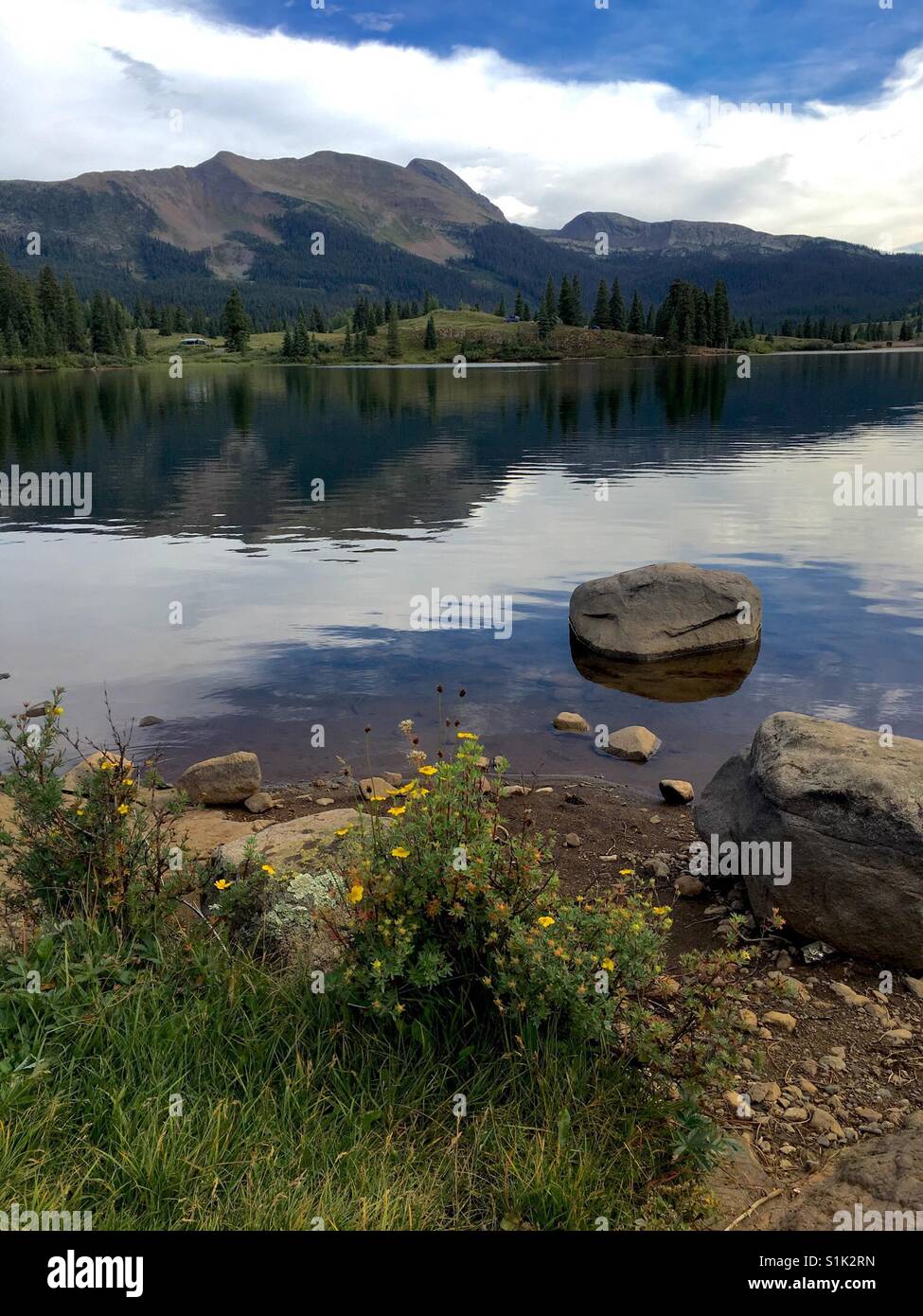 Molas Lake, près de Silverton, Colorado, dans les montagnes Rocheuses, US Banque D'Images