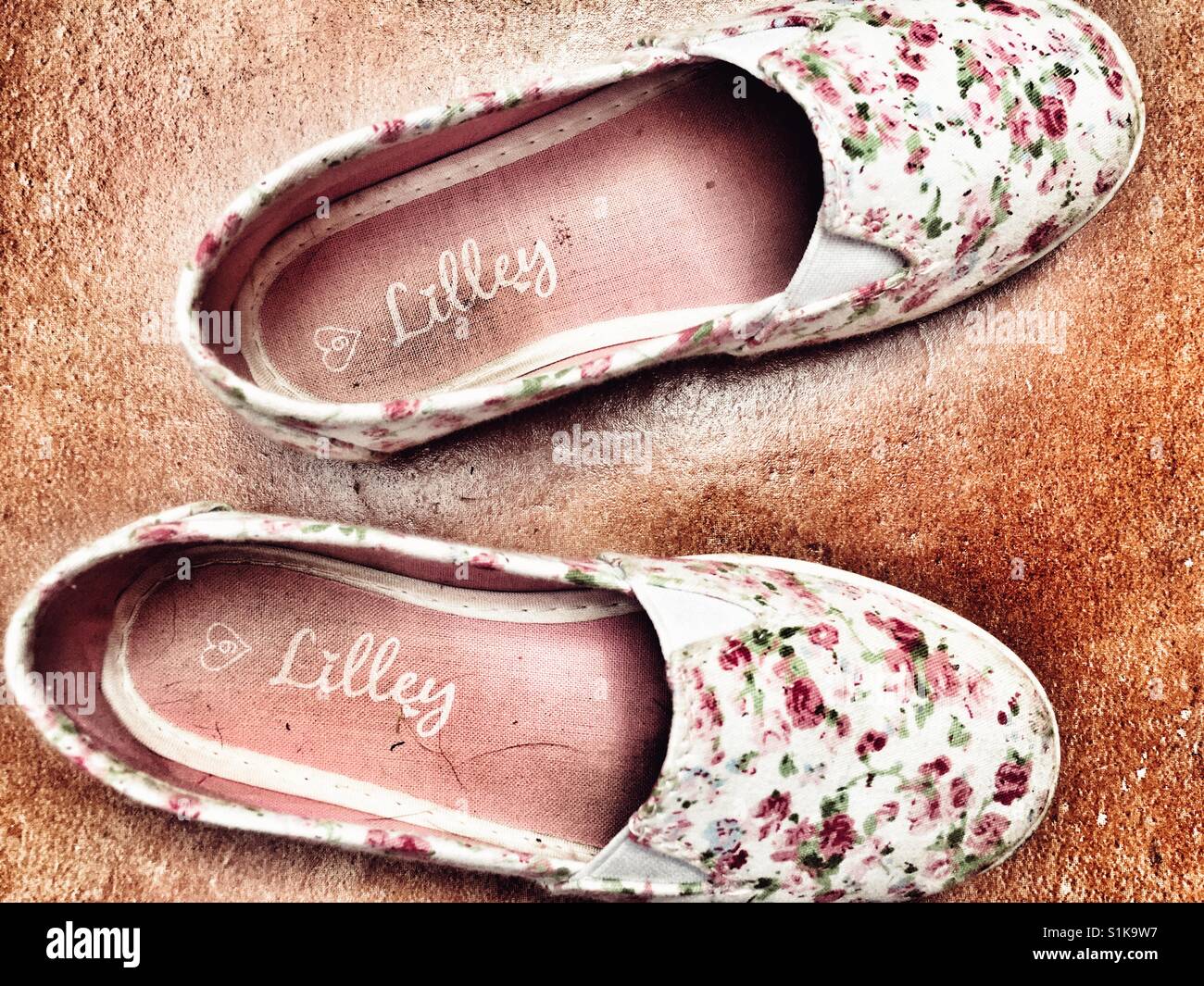 Lilley Filles Chaussures Banque D'Images