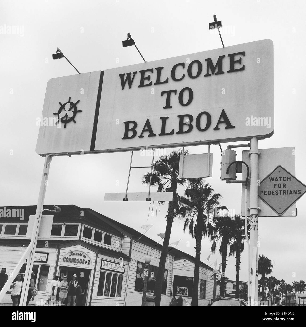 Le Balboa, Balboa Peninsula, Newport Beach, Californie - Image de stock capturée avec un smartphone