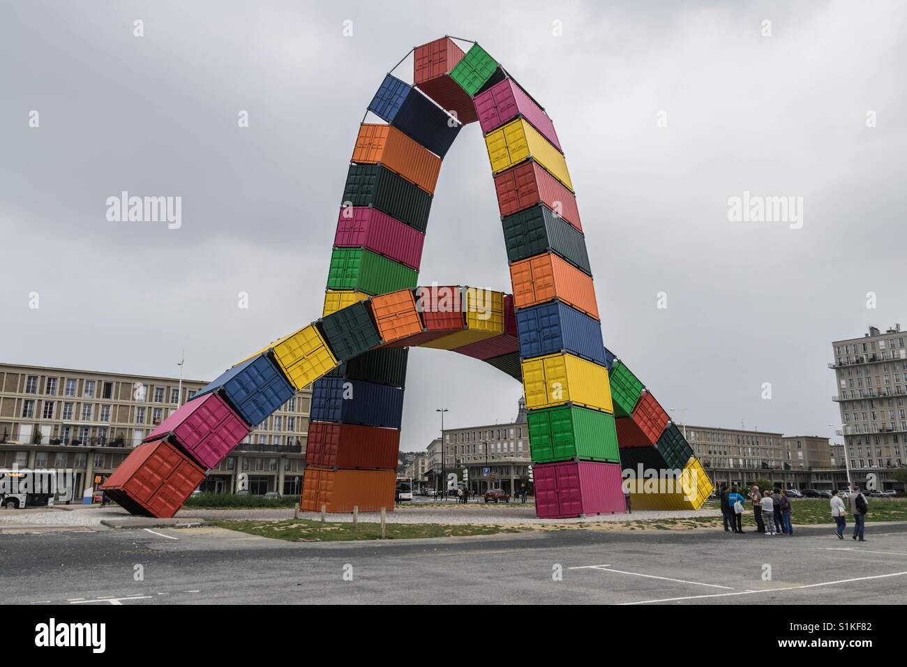 Cat ne de conteneurs Le Havre 500ans Photo Stock Alamy