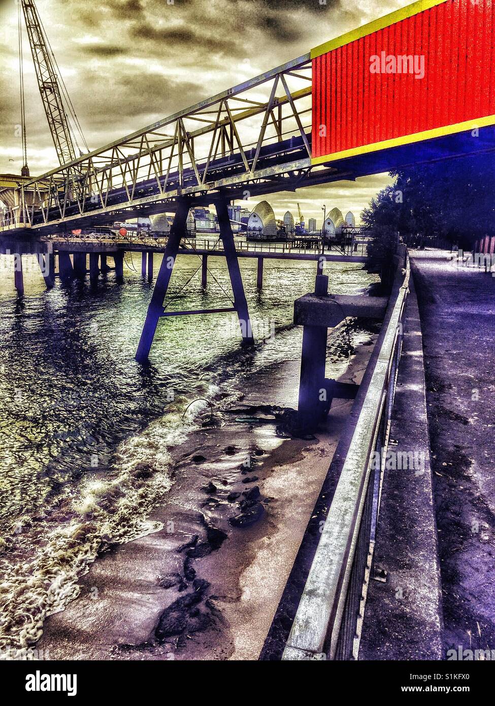 Système de transport de la carrière, Greenwich, London, England - Image de stock capturée avec un smartphone