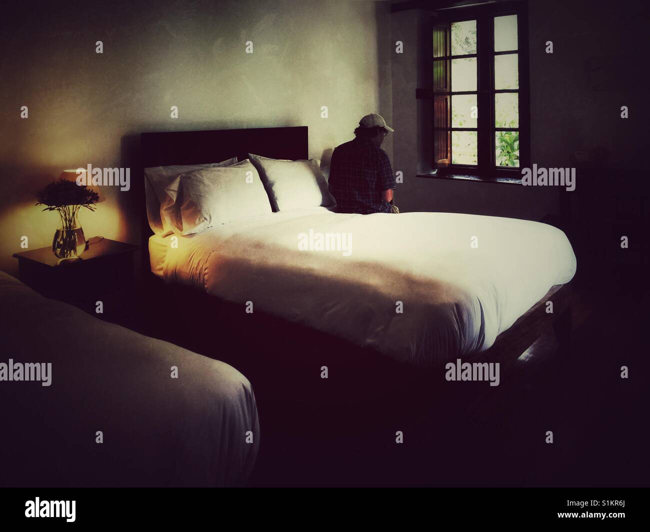 Dur et lourd silence Banque D'Images