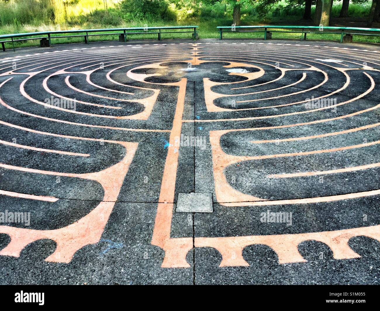 Labyrinthe à High Park, Toronto, Ontario. Banque D'Images