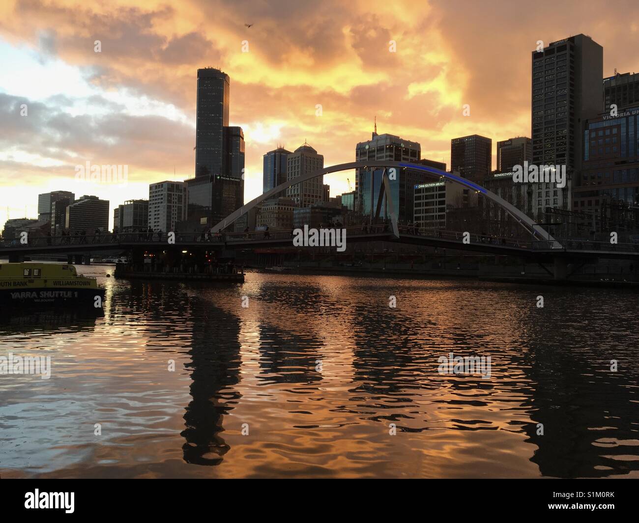 Melbourne coucher du soleil Banque D'Images