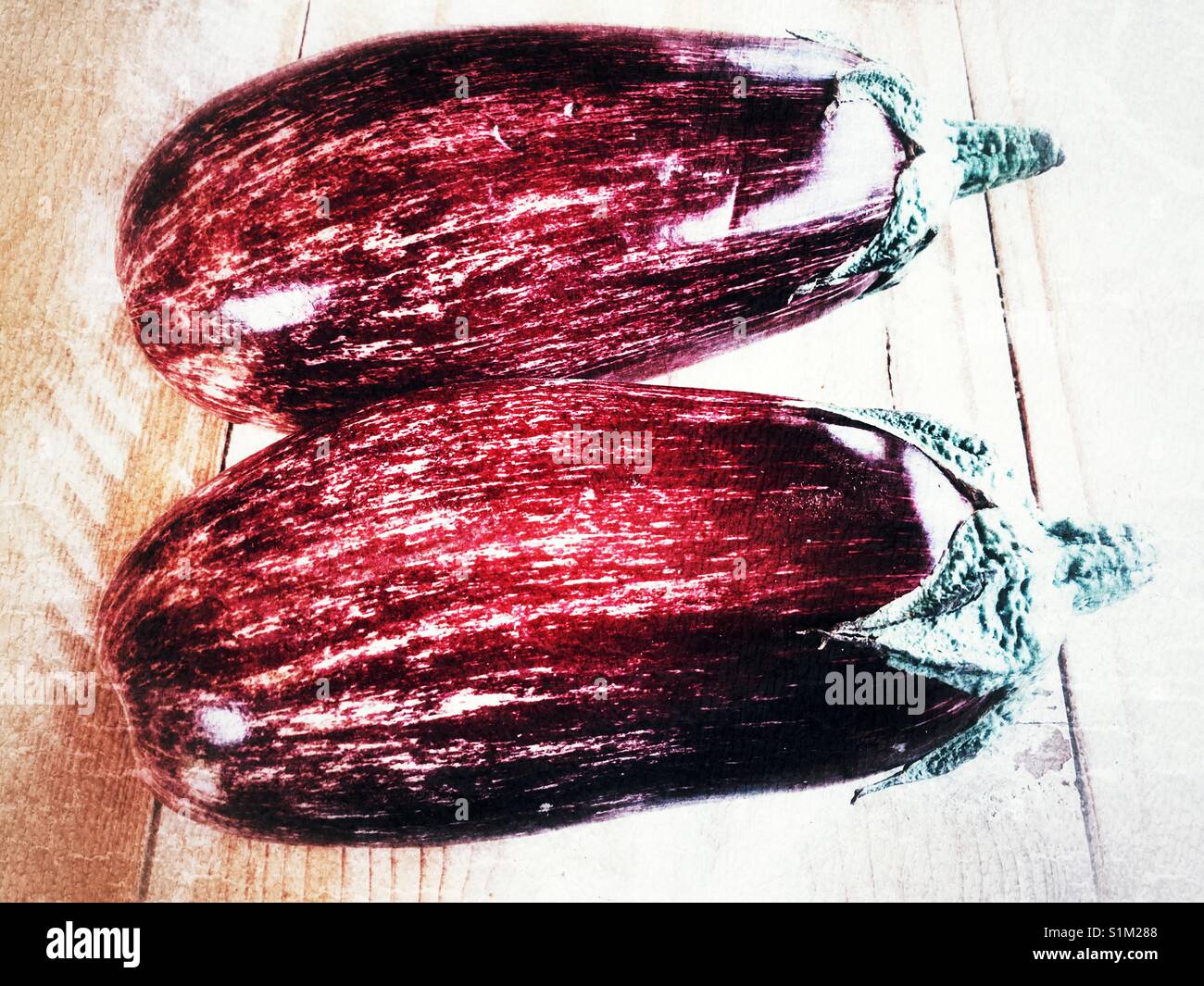 Aubergines - Image de stock capturée avec un smartphone