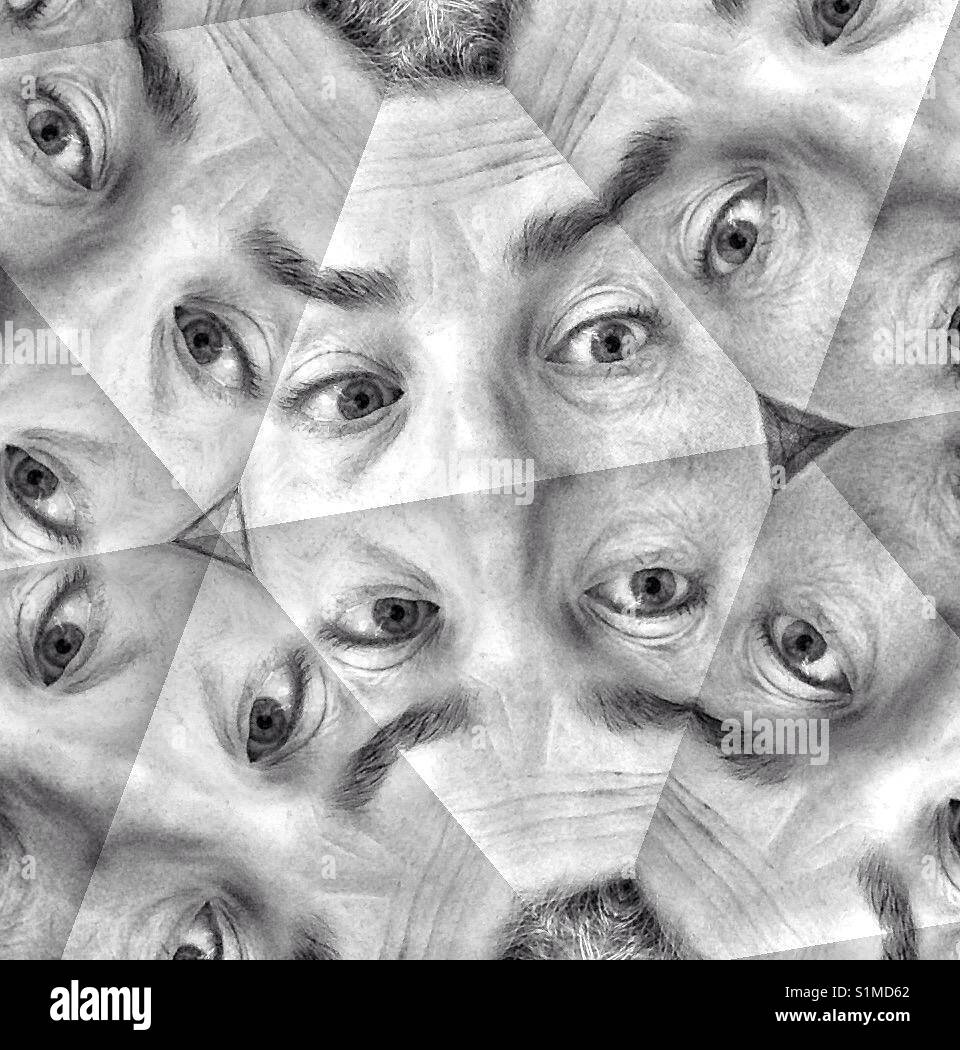Les yeux de la paranoïa - Image de stock capturée avec un smartphone