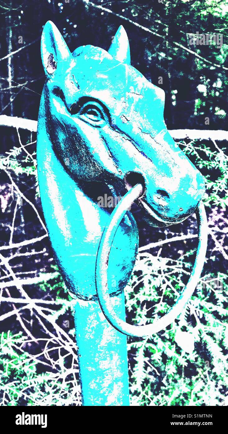 Statue cheval poster Banque D'Images