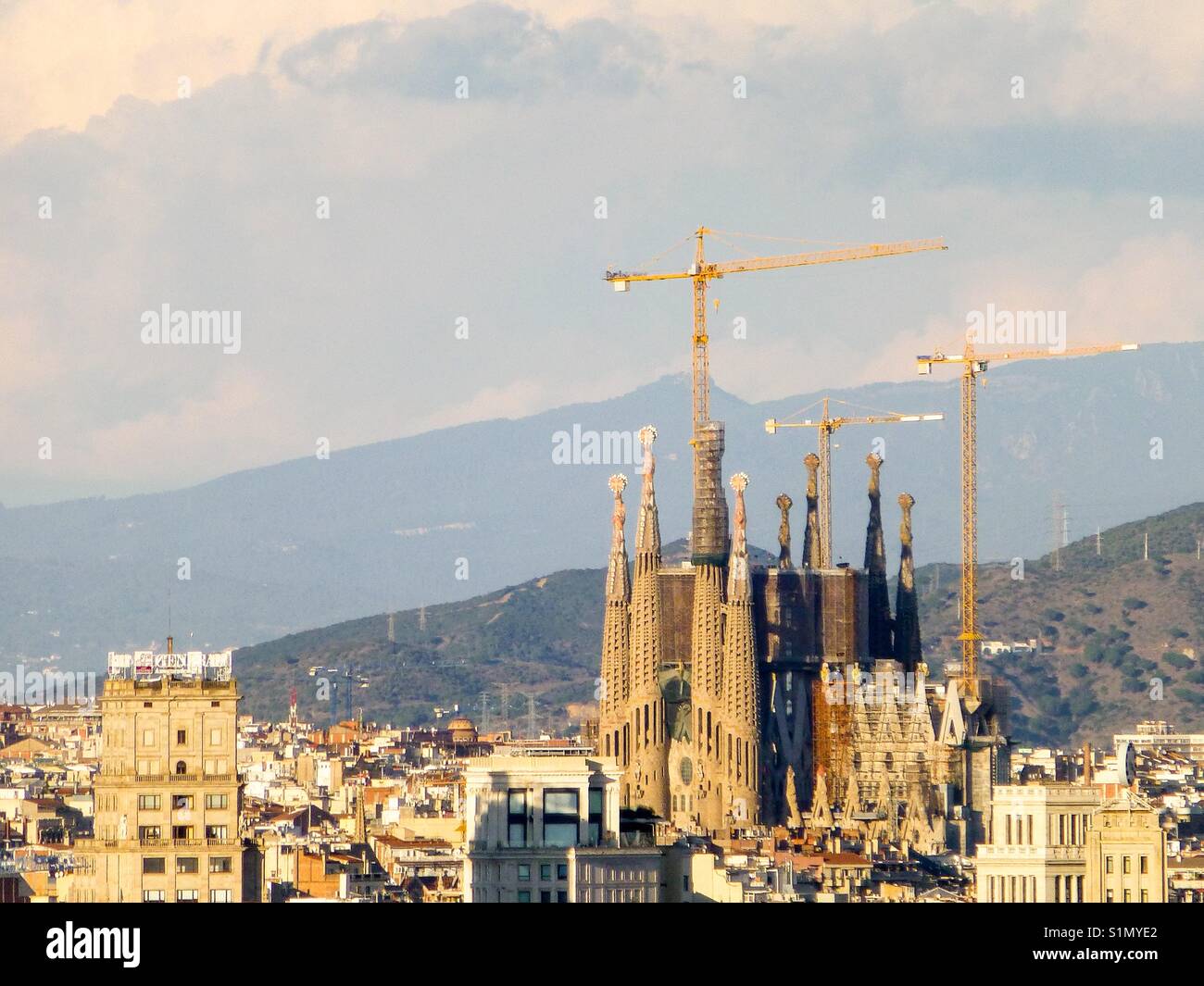 Paysage urbain de Barcelone - Image de stock capturée avec un smartphone