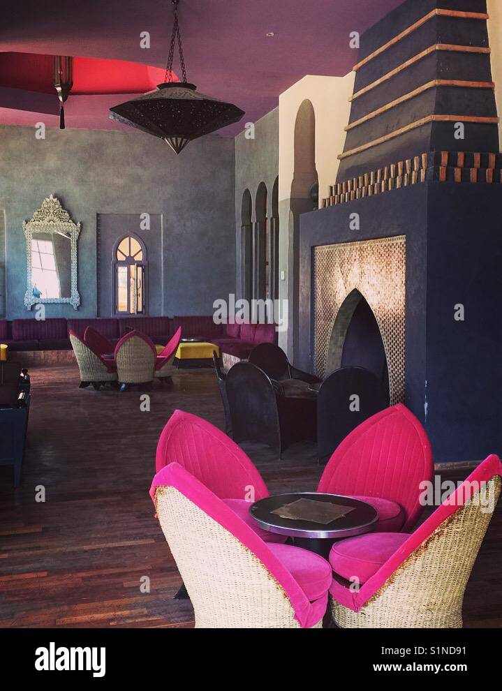 Salon marocain au Club Med à Marrakech Banque D'Images