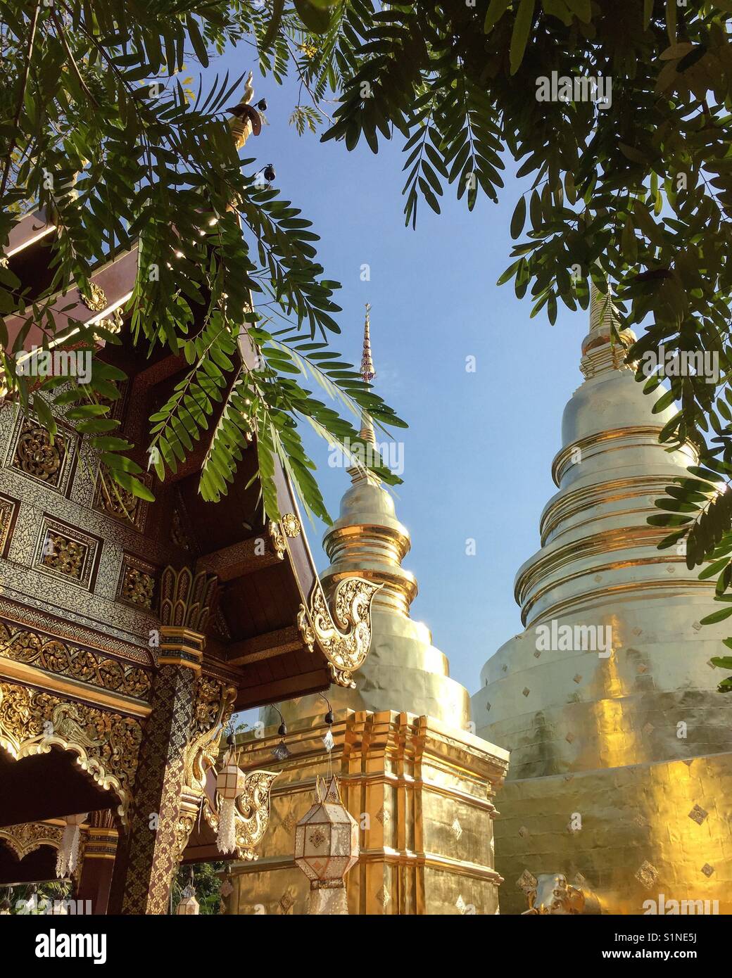 Wat Phra Sing, Chiang Mai, Thaïlande Banque D'Images