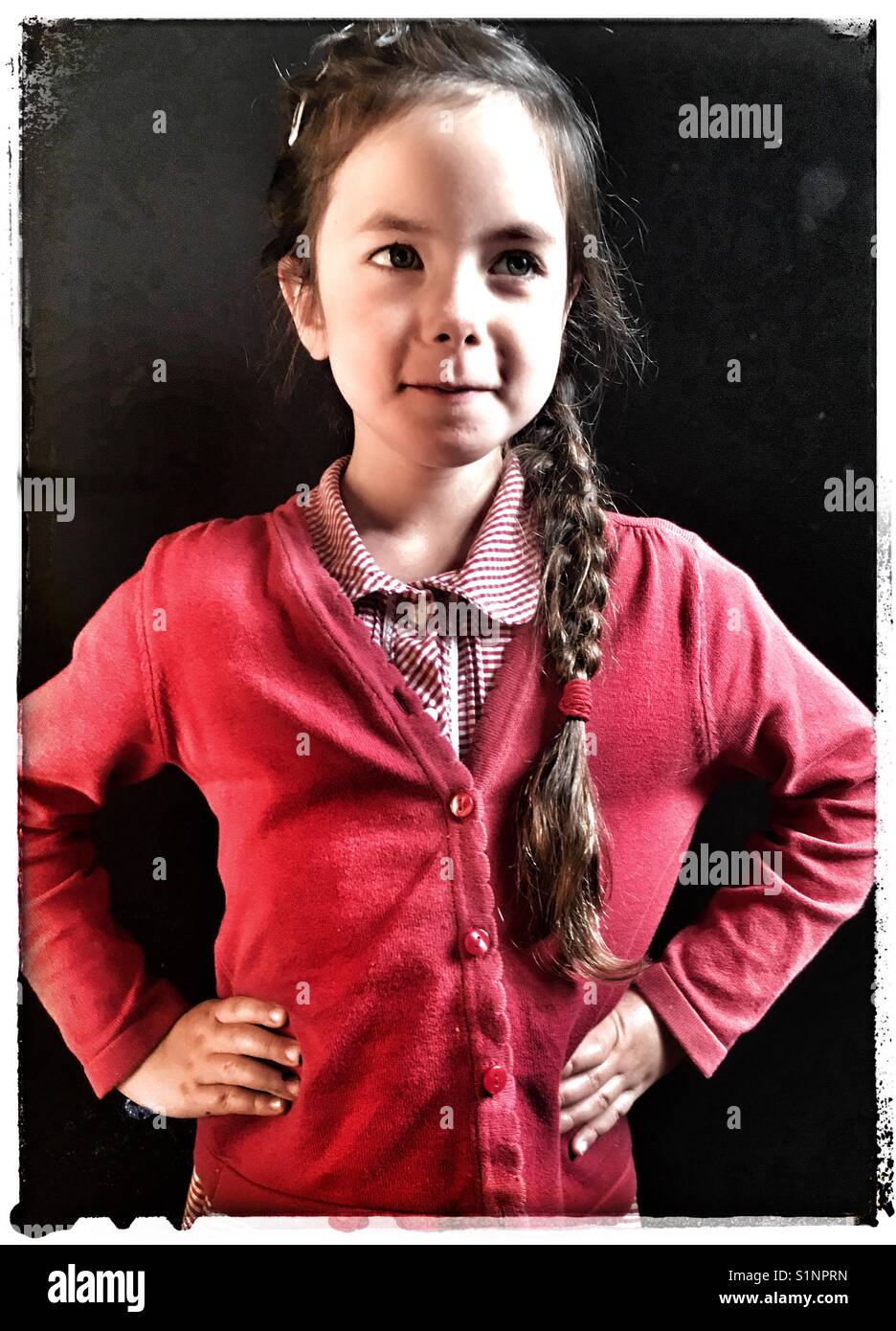 5 ans lycéenne - Image de stock capturée avec un smartphone