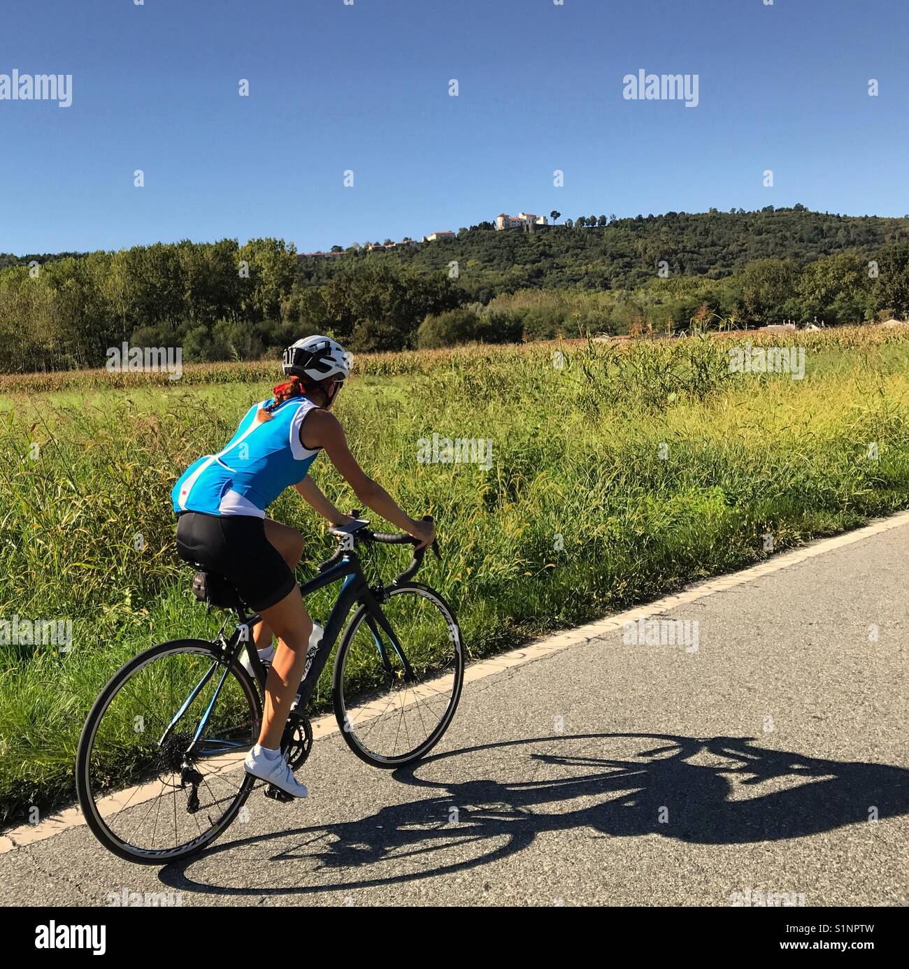 Cyclotourisme piemonte piémont italie voyage vélo Banque D'Images