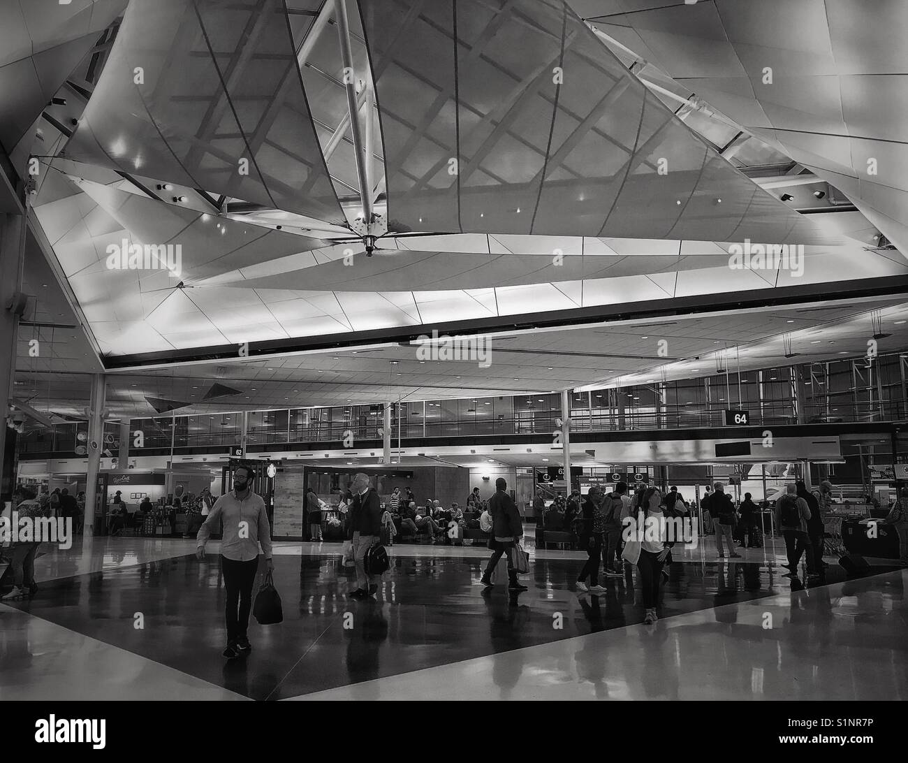 Terminal de l'aéroport de Montréal. Banque D'Images