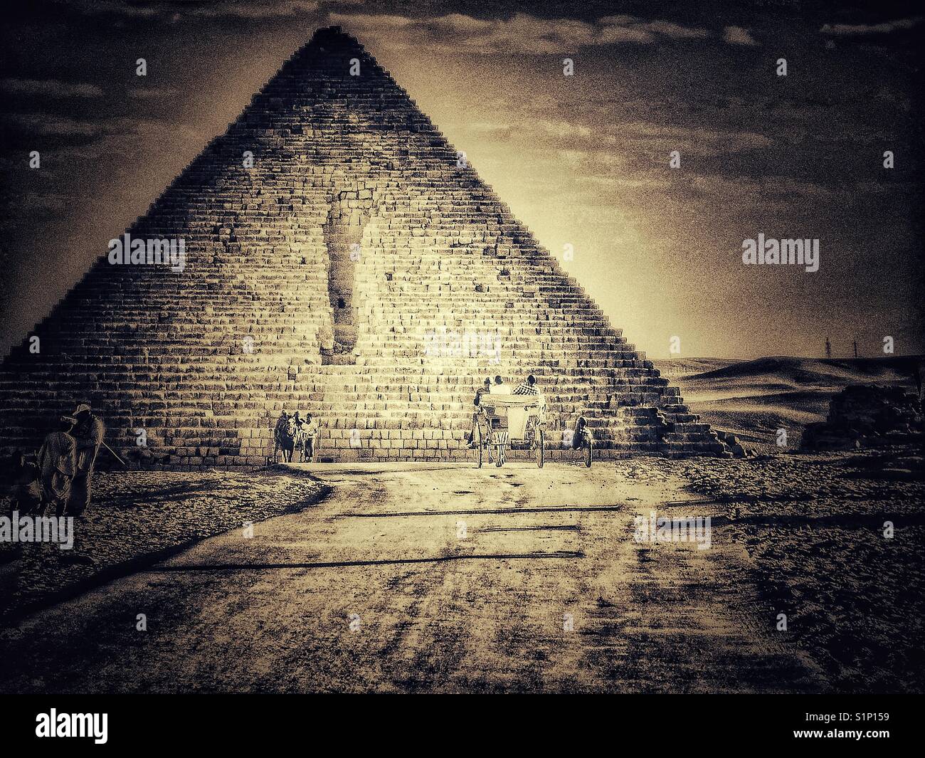 Pyramide de Khéops, Le Caire, Egypte Banque D'Images