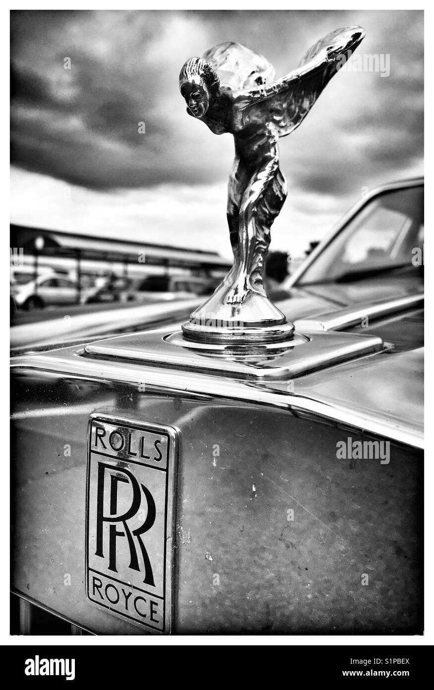 Rolls Royce et emblème de l'esprit de l'Ecstasy. Banque D'Images
