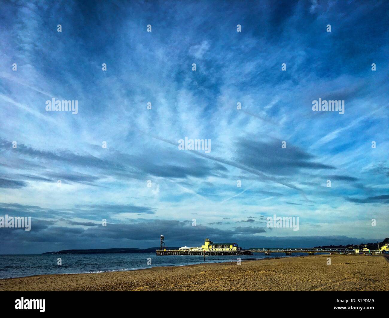 Ciel au-dessus de Bournemouth Banque D'Images