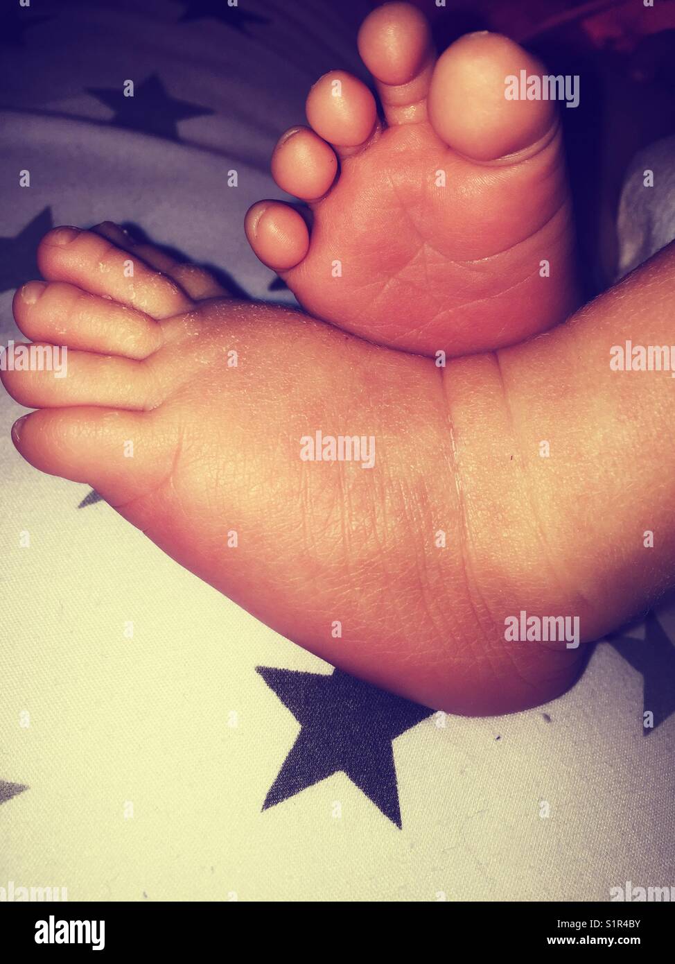 Pieds D Un Bebe Potele Photo Stock Alamy