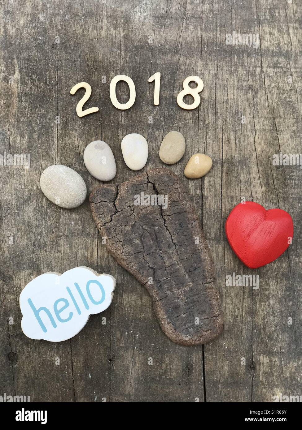 Bonjour 2018 Banque D'Images