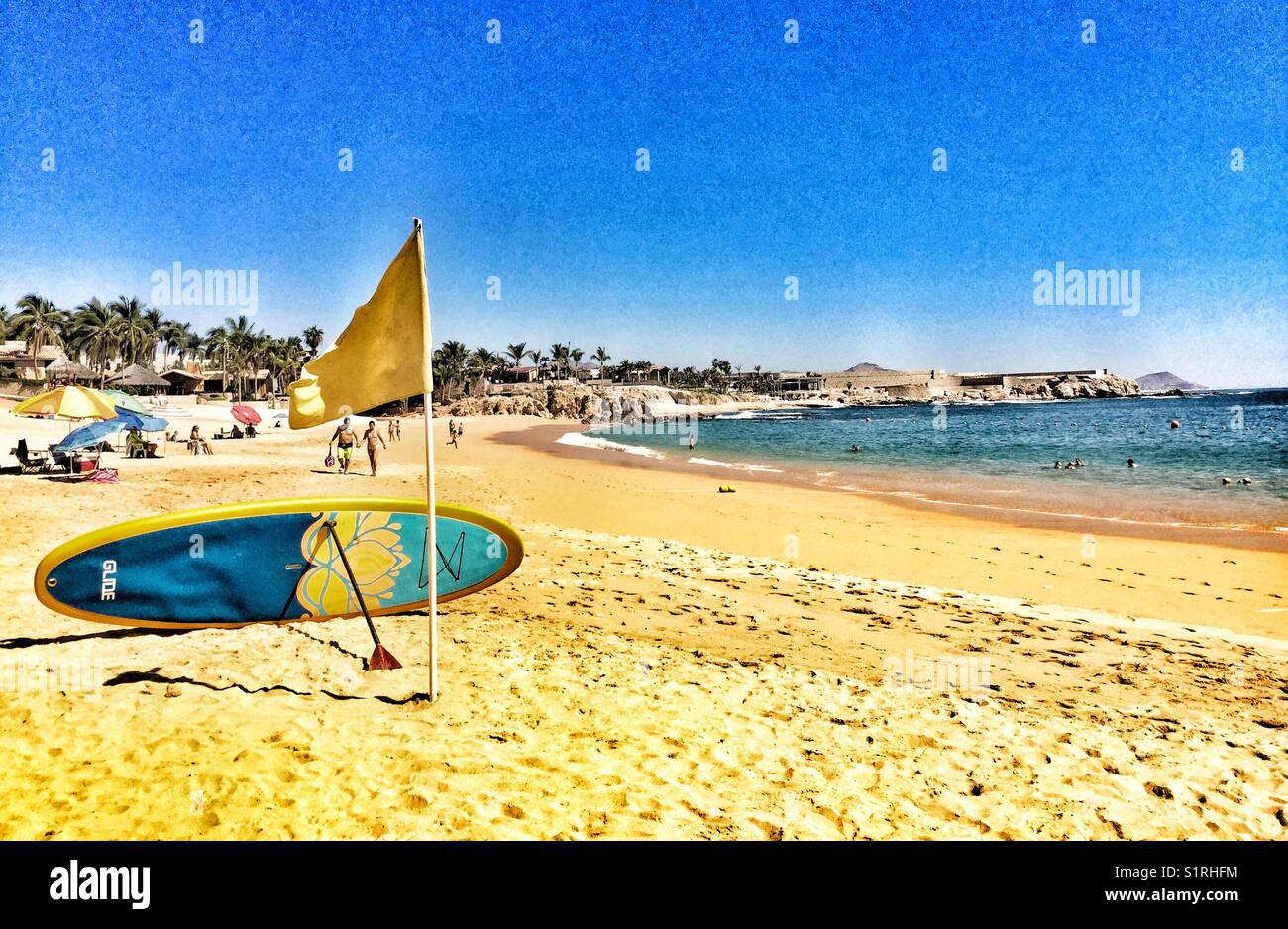 Une journée ensoleillée à Playa Chileno, au Mexique. - Image de stock capturée avec un smartphone