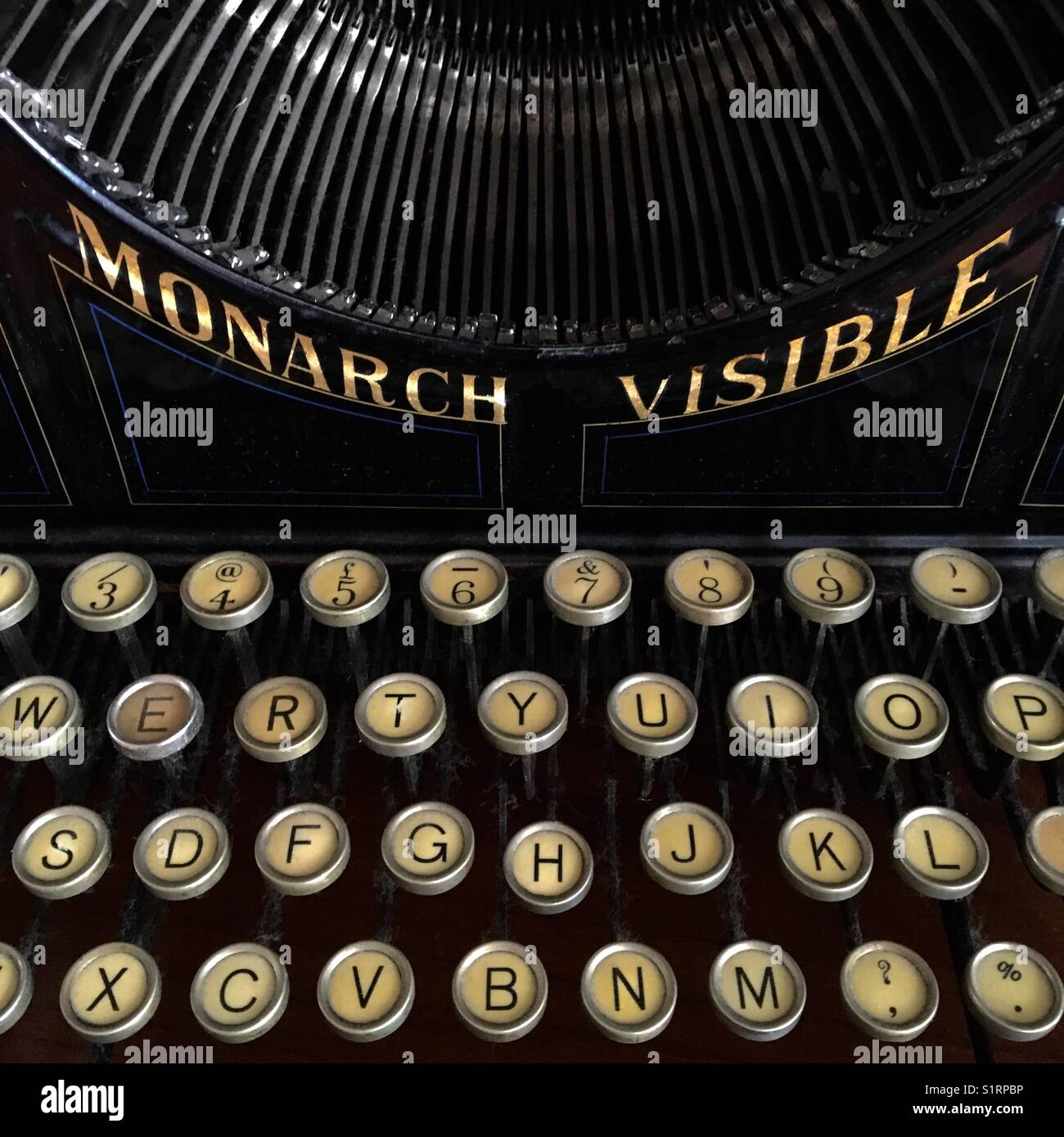 Visible monarque vintage typewriter Banque D'Images