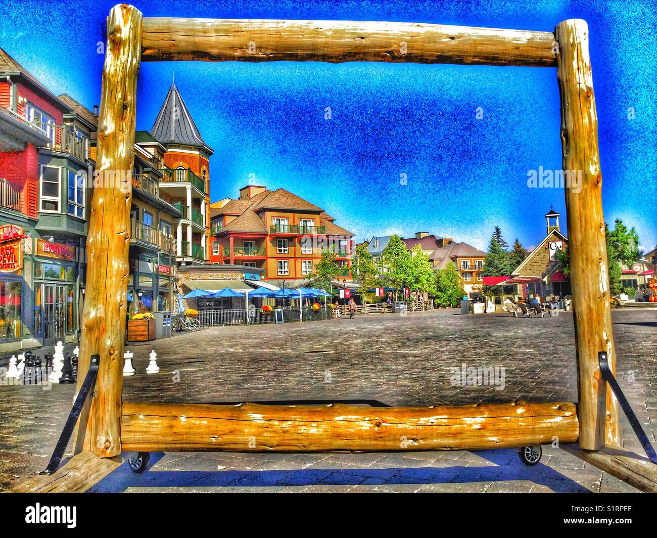 Village de Ski Blue Mountain, à Collingwood, en Ontario. Banque D'Images