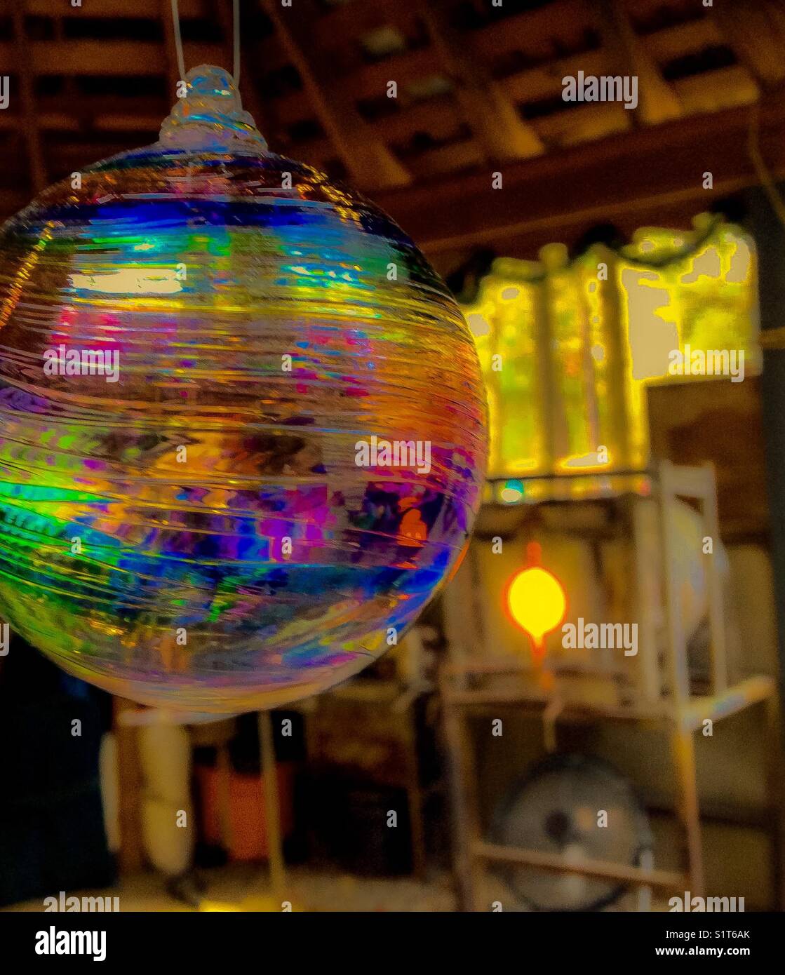 Boule de verre et Glory Hole Banque D'Images