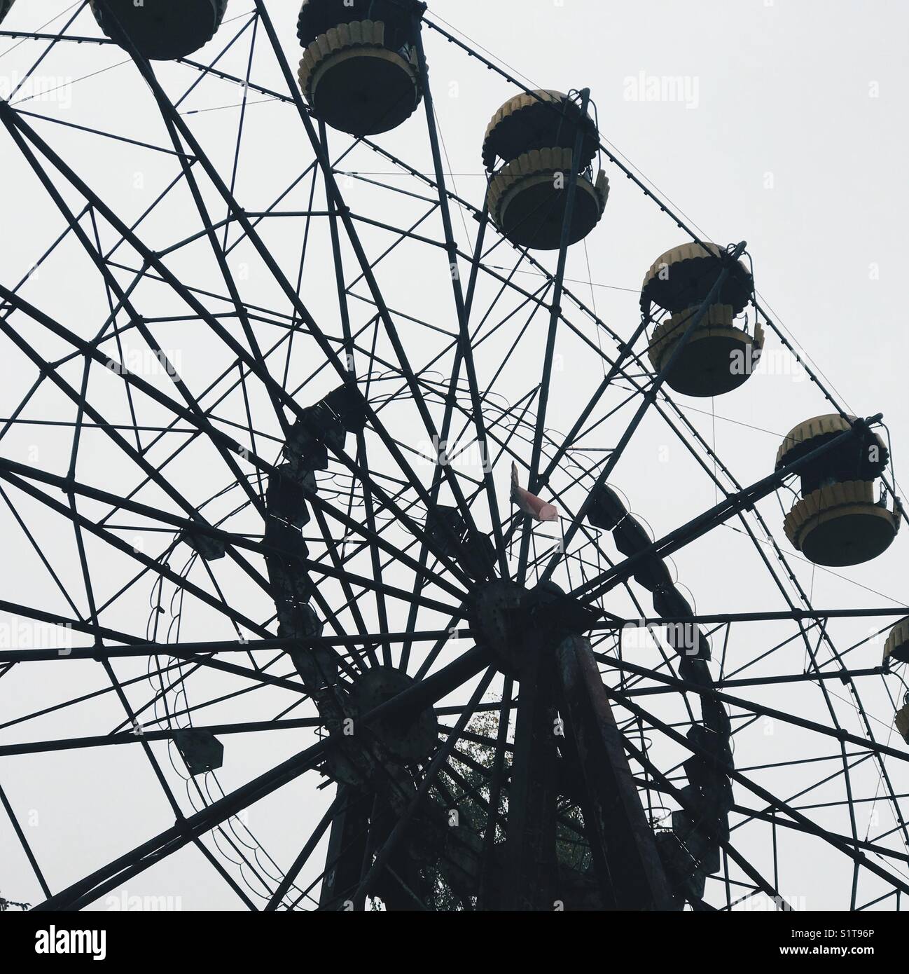 La grande roue du parc d'attractions ville pripyat à Tchernobyl, en Ukraine Banque D'Images