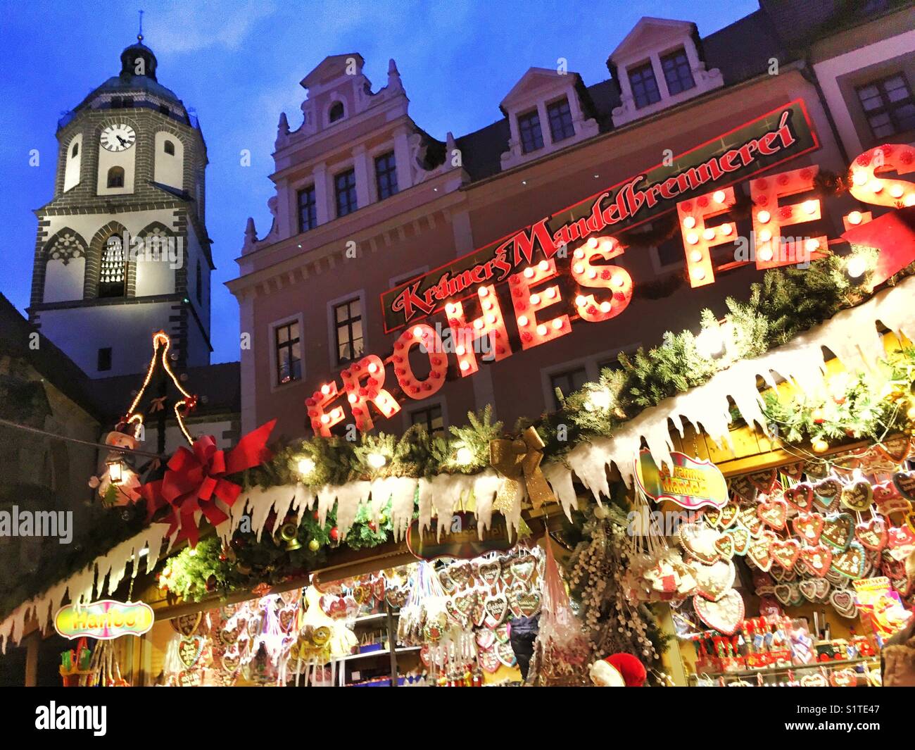 Marché de Noël de Meissen Allemagne Banque D'Images