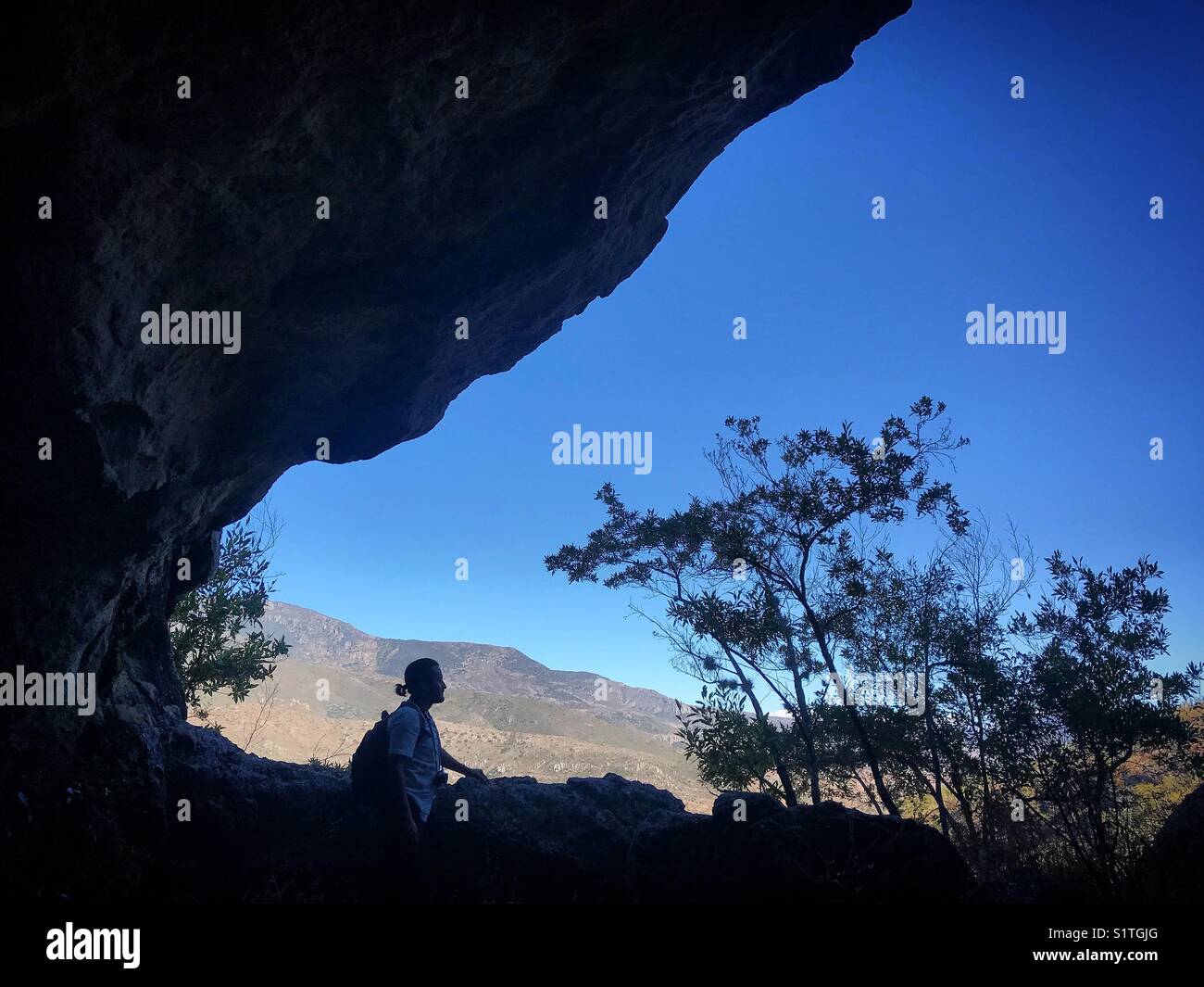 Une visite touristique de la Cueva de la Paloma cave dans l'Union européenne Zapata, Oaxaca, Mexique - Image de stock capturée avec un smartphone