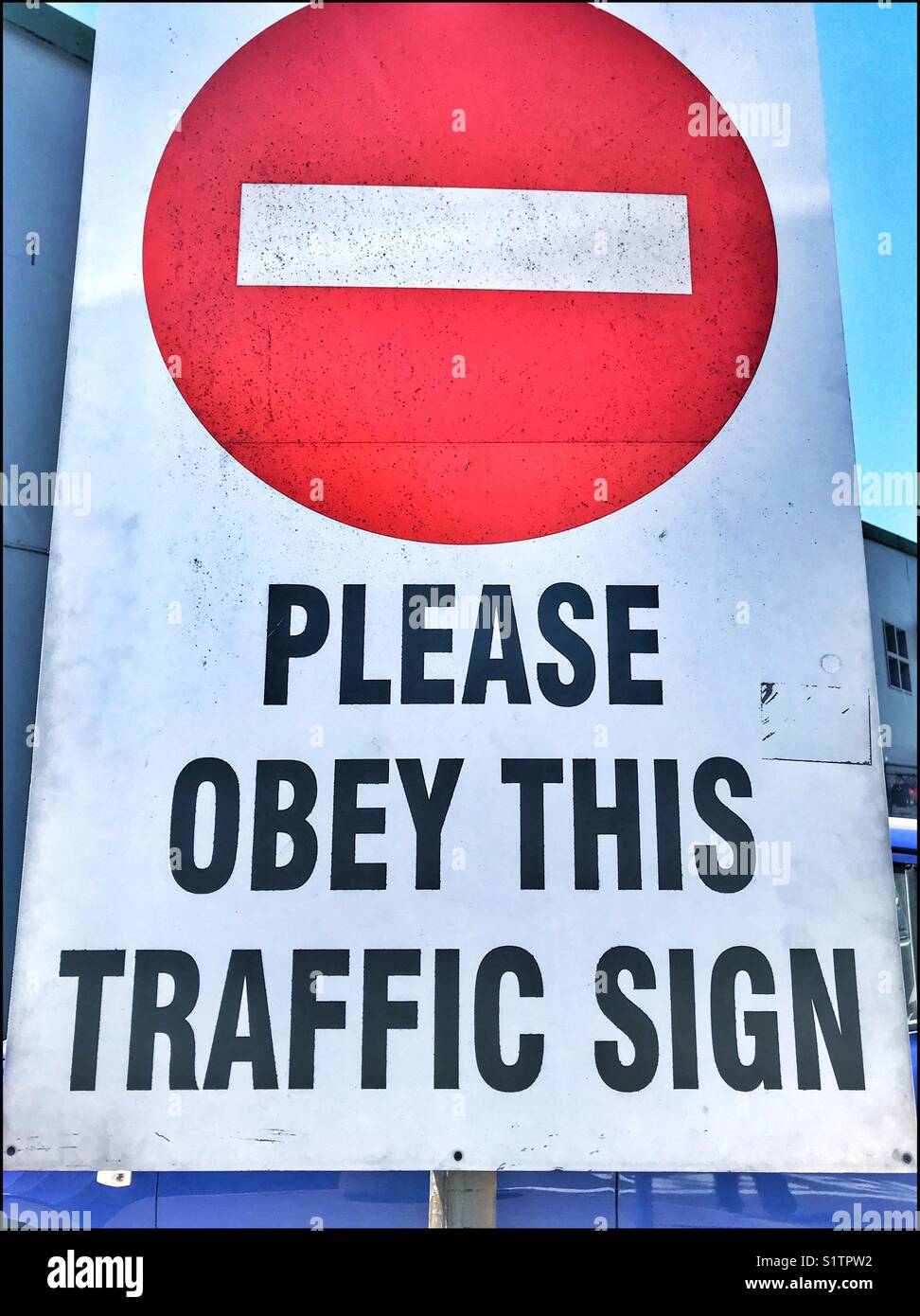 Panneau de signalisation. Banque D'Images