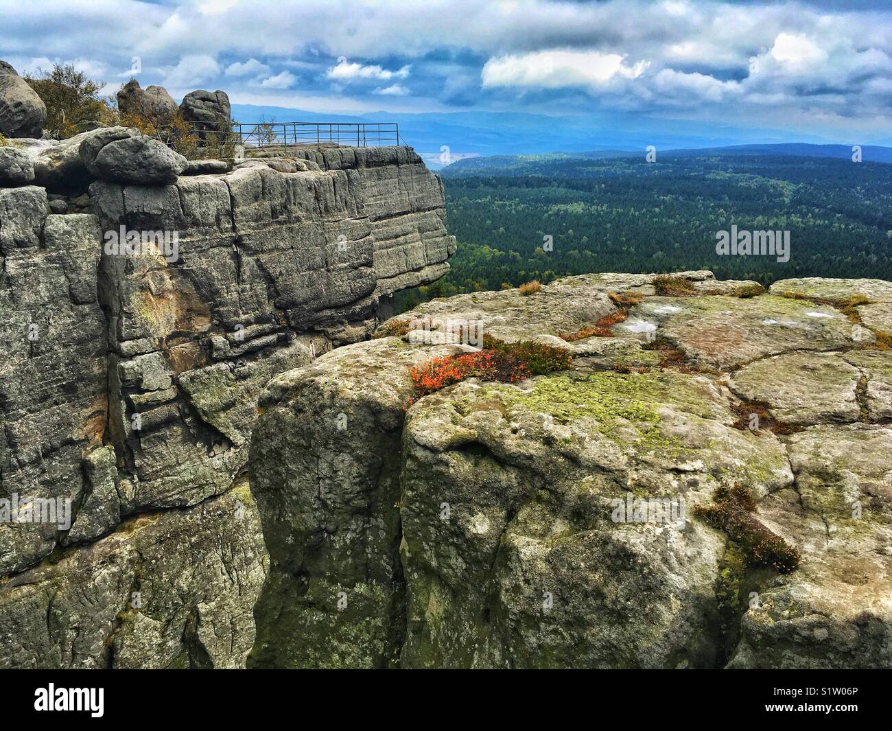 Szczeliniec Wielki, plus haut sommet des montagnes de Table en Pologne Banque D'Images