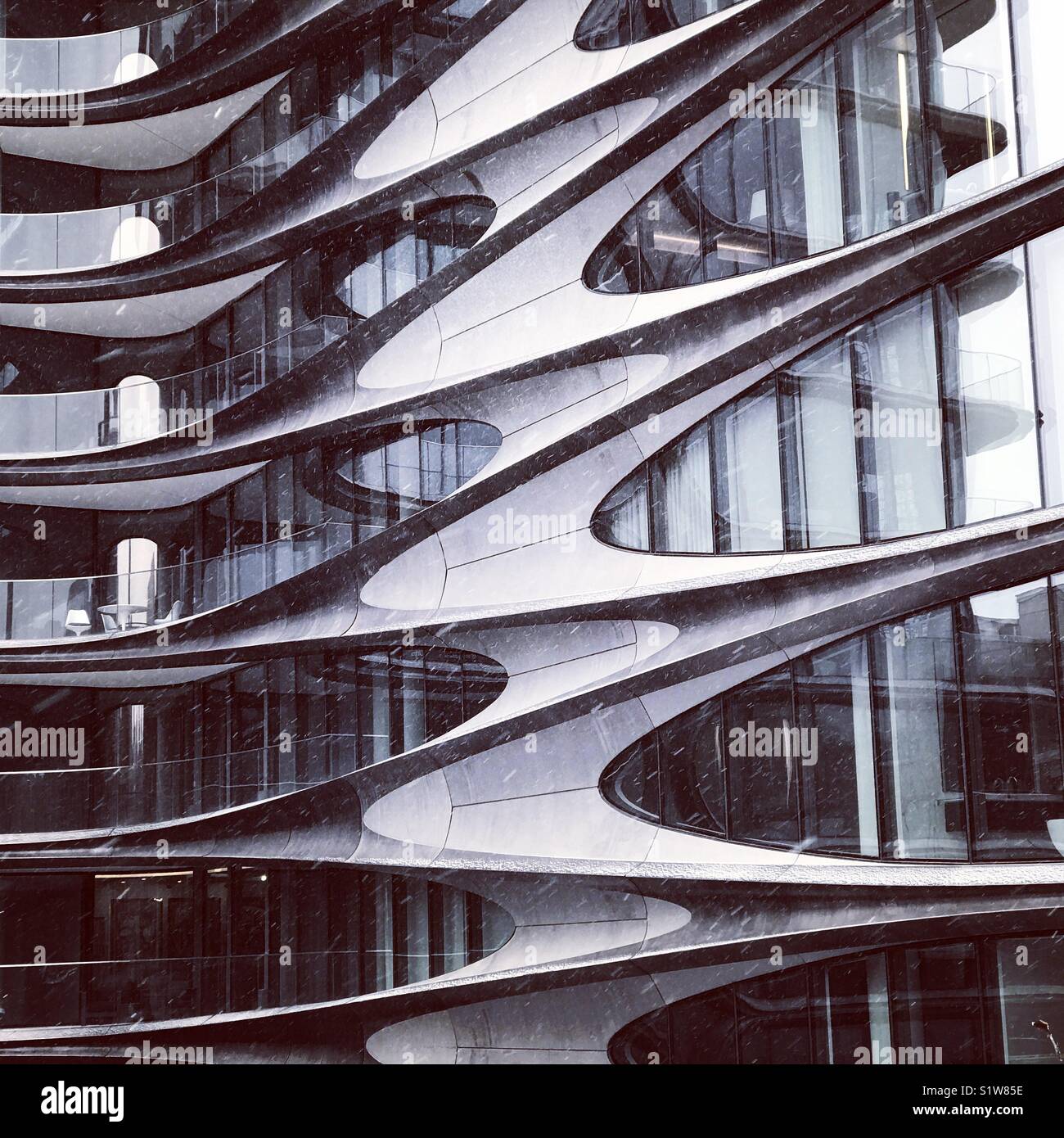 Résumé détail d'un bâtiment à partir de la ligne élevée. - Image de stock capturée avec un smartphone