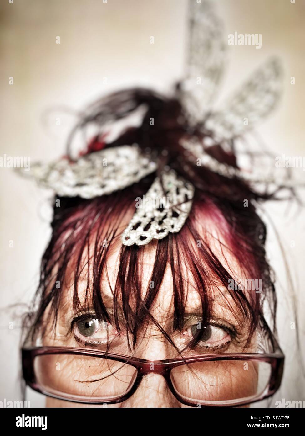 Les yeux des vieux de 80 ans - Image de stock capturée avec un smartphone